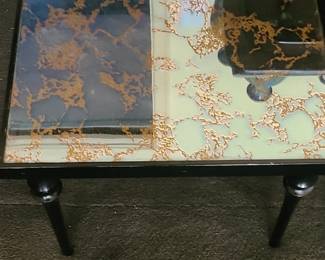 2 glass end tables