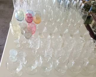 Barware. Brandy, champagne, wine, apetif and beer.