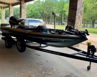 1996 Ranger Bass Boat, 150hp Mercury, Depth Finder, Minn Kot trolling motor, with trailer