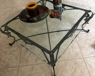Iron and Glass Coffee Table. Perfect Condition!