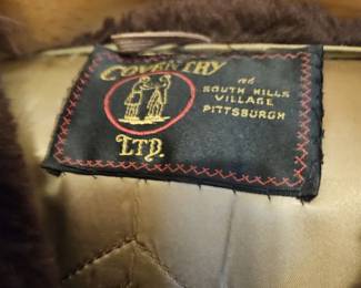 Vintage coat label.