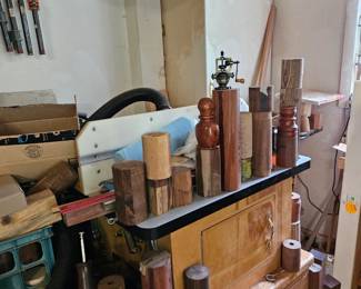 Exotic wood turning blanks (items sold separately).