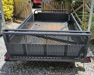 Utility tailer, rear view.