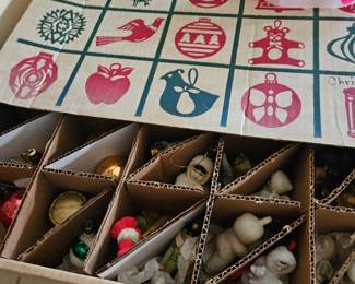 More vintage Christmas ornaments, (items sold separately).