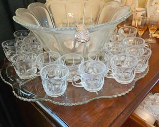Punch bowl and  cups.
