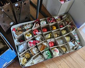 More Vintage Christmas ornaments, (items sold separately).