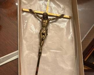 Brass crucifix