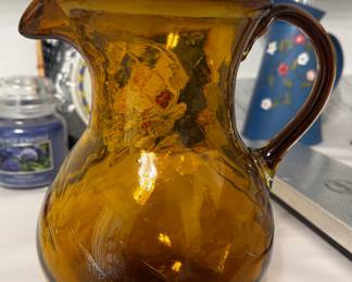 Handblown Midcentury Pitcher