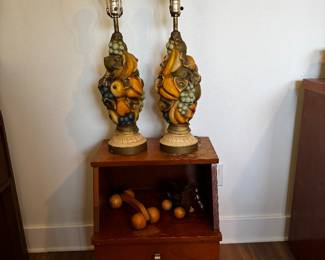 Matching Nightstand with Funky Lamp