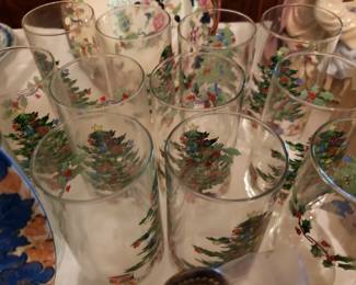 Vintage Christmas glasses