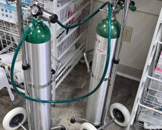 TWO OXYGEN TANKS FROM MEDICAL OFFICE
