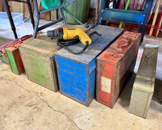 Selection of vintage power tools