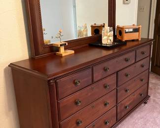 Dunham solid wood dresser with mirror