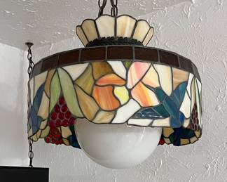 Tiffany style swag lamp