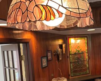 Tiffany style swag lamp