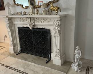 Large gold ornate mirror