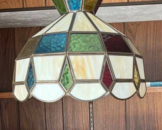 Tiffany style swag lamp