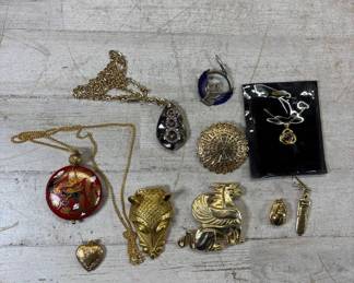 T Lot #81 Vintage Costume Jewelry Lot Chinese Imperial Dragon Cloisonne