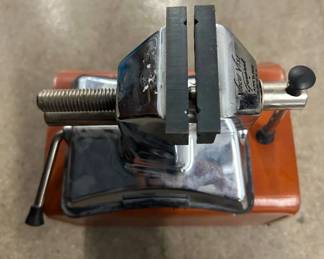 Lot #122 General Vacu Vise Chrome Vacuum Suction Bench Vise USA Made Jeweler Tool