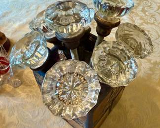 Antique Glass door knobs