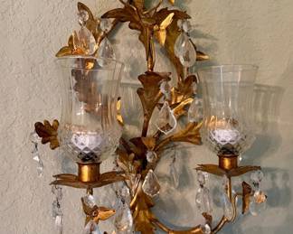 Crystal Gold Wall Sconce