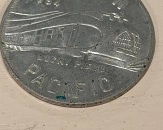1934 Union Pacific Lucky Piece Train Aluminum Token