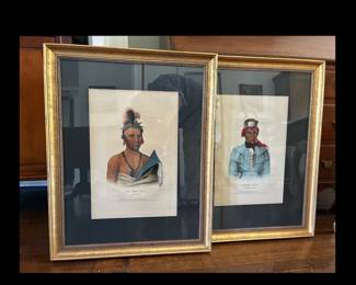 Folio size hand colored lithographs circa 1830’s by McKenney and Hall