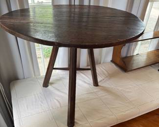 Antique Cricket Table with T stretcher