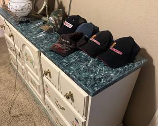 Bedroom dresser with floral design