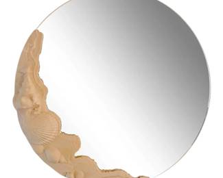 Round Seashell Wall Mirror
