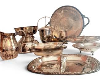 SilverPlated Bowls, Platters,  More
