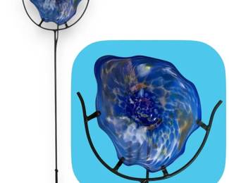 Blue Glass Art Sculpture 61.5 Tall