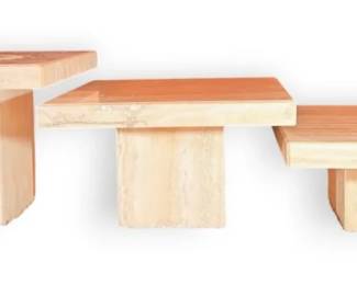 Travertine Nesting Coffee Table