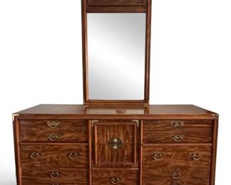 Bassett Wooden Dresser With Mirror