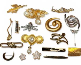 Gold  SilverToned Brooches  Monet, Gold Crown Inc,  More