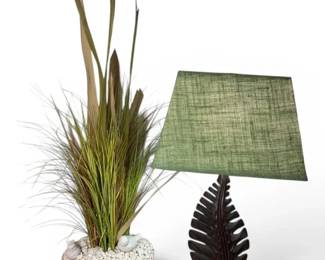 Green Leaf Lamp  More Bird Decor