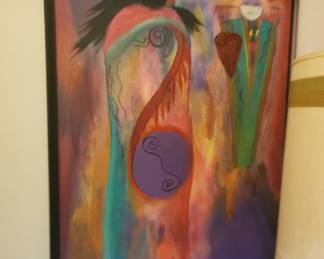Mother earth and deity. Acrylic on Canvas 