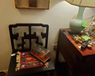 Ebony Chinese hall chair