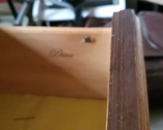 Inside of Dixie Chest from Queen Bedroom