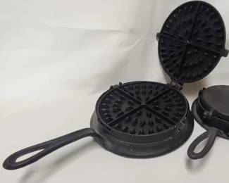 Vintage cast iron waffle iron