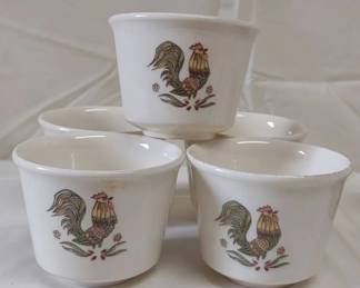 Taylor Smith & Taylor rooster oven serve custard cups