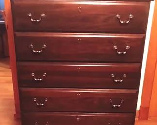 Vintage cherry finish dresser
