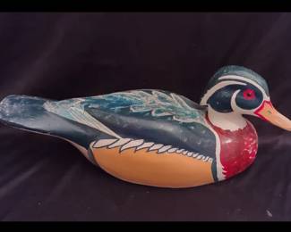 Wooden duck painted by local artist Langley Deagle