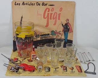 Vintage bar items