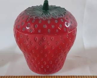 Hazel Atlas strawberry jam jar