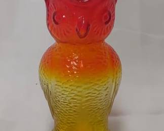 Kanawha Glass Company amberina owl pitcher