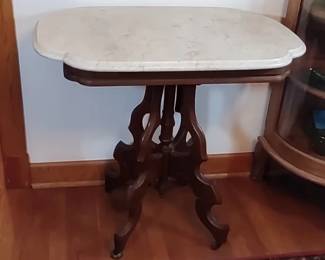Antique marble top side table