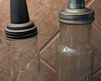 Vintage Glass Oil Bottles