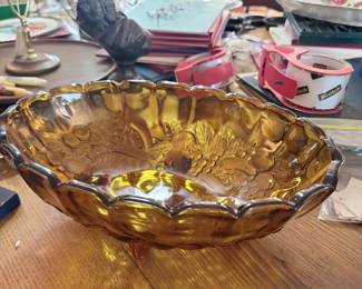 VTG  Amber Colored Bowl 