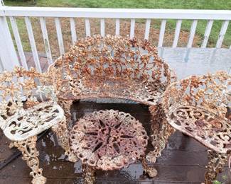 Iron Victorian Style Garden Set